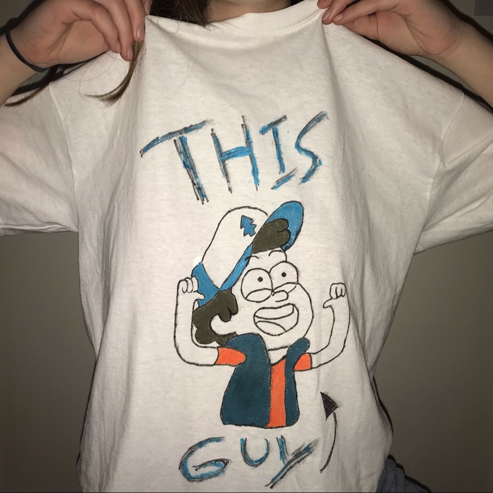 Gravity falls hand painted tee